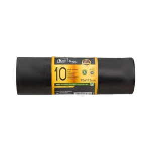 Vrečka za smeti HDPE 125 L 95×115 cm črna, 10 kos