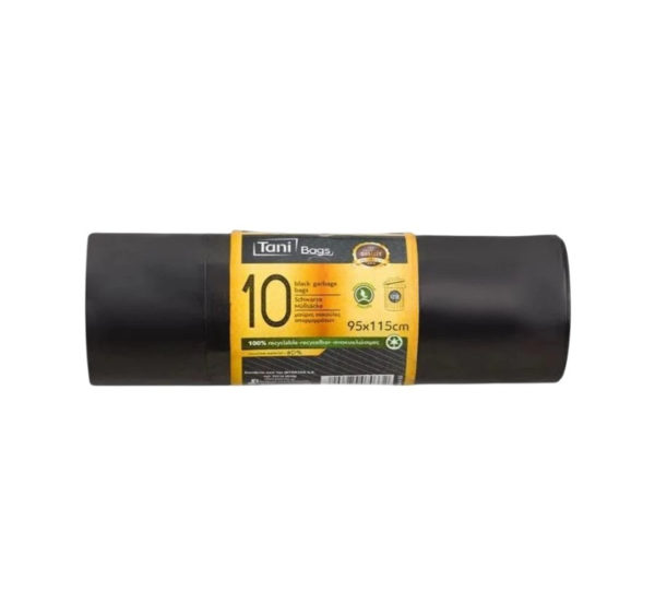 Vrečka za smeti HDPE 125 L 95×115 cm črna, 10 kos