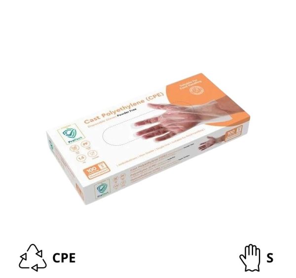 Rokavice СPE brez pudra 100 kos/pak S