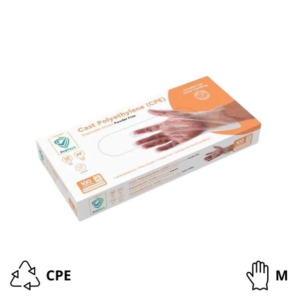 Rokavice СPE brez pudra 100 kos/pak M