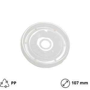 Pokrov PP za posodico papir 380-520ml d=107 mm (OBlid380-520) 25 kos