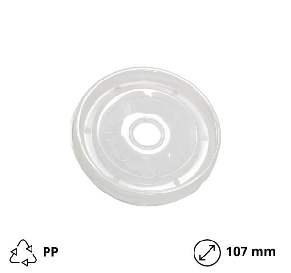 Pokrov PP za posodico papir 380-520ml d=107 mm (OBlid380-520) 25 kos
