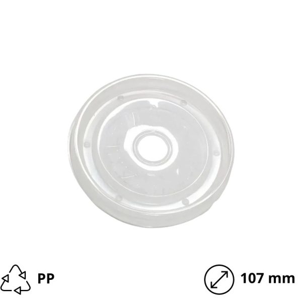 Pokrov PP za posodico papir 380-520ml d=107 mm (OBlid380-520) 25 kos