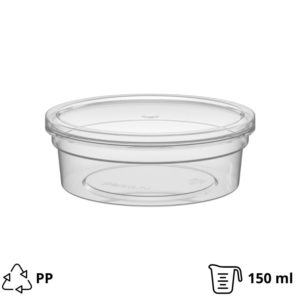 Posodica za omake PP 150 ml d=96 mm h=30 mm , brez pokrova