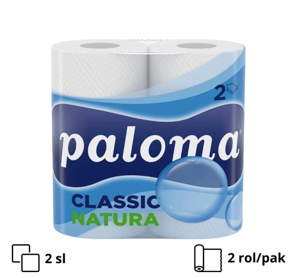 Papirnate brisače Paloma Classic Natura 2sl 2 rol/pak