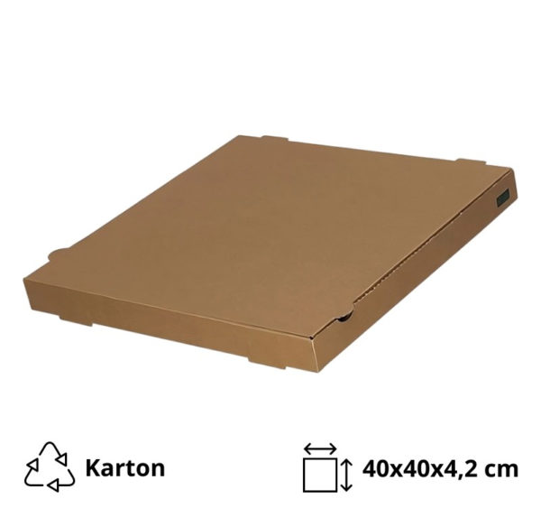 Škatla za pizzo 40х40х4,2 cm kraft [50 kos/pak]