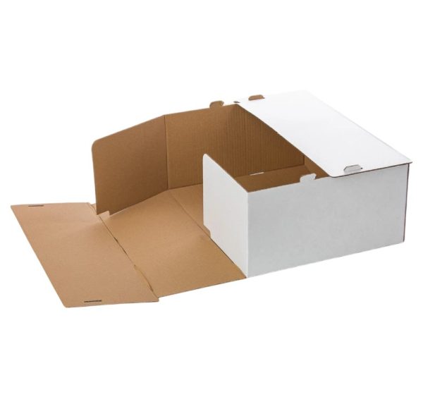 Škatla za sladico brez okna 350x450x180 mm bela [5 kos/pak]