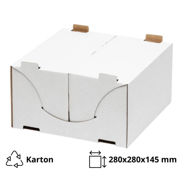 Škatla za torte 280х280х145 mm, bela [10 kos/pak]