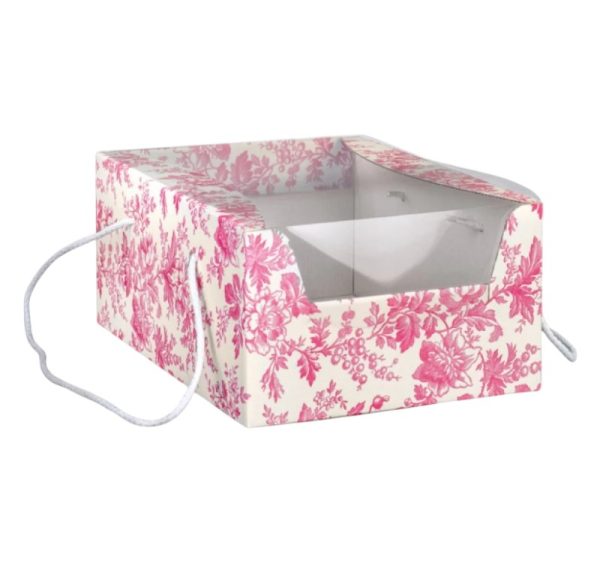 Škatla za sladico z oknom 235х335х140 mm fuksija [2 kos/pak]