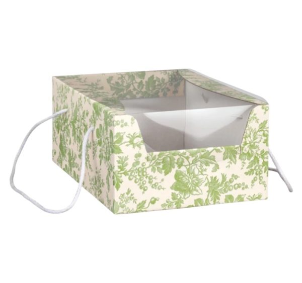 Škatla za sladico z oknom 235х335х140 mm zelena [2 kos/pak]