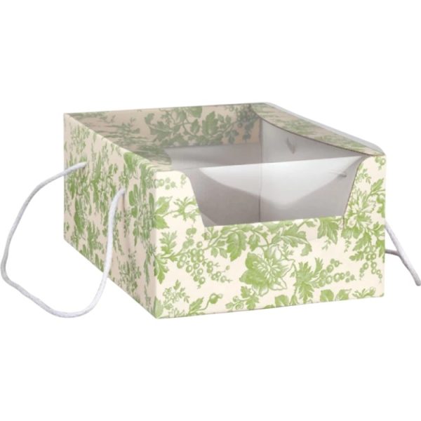 Škatla za sladico z oknom 235х335х140 mm zelena [2 kos/pak]