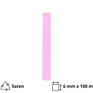 Saten trak 6 mm x 100m roza