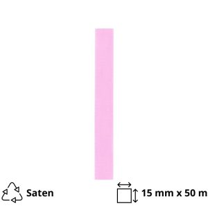 Saten trak 15 mm x 50 m roza