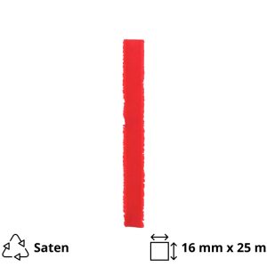 Saten trak 16 mm x 25 m rdeča