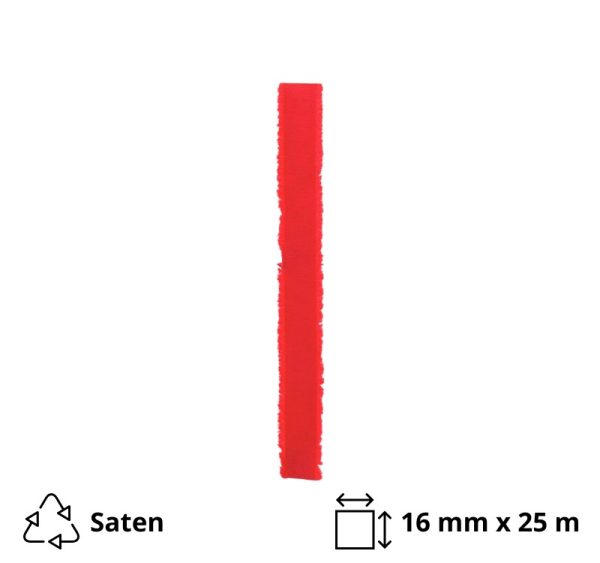 Saten trak 16 mm x 25 m rdeča