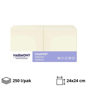 Papirnate serviete 2 sl 24×24 cm sampanjec 250 l/pak [8 kos/pak]