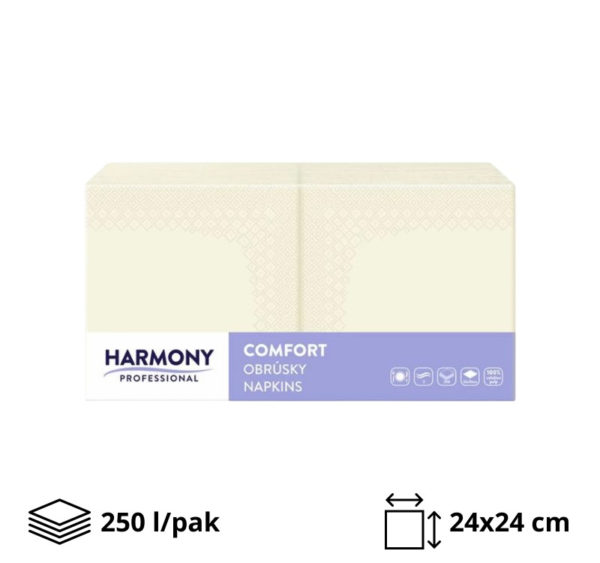 Papirnate serviete 2 sl 24×24 cm sampanjec 250 l/pak [8 kos/pak]