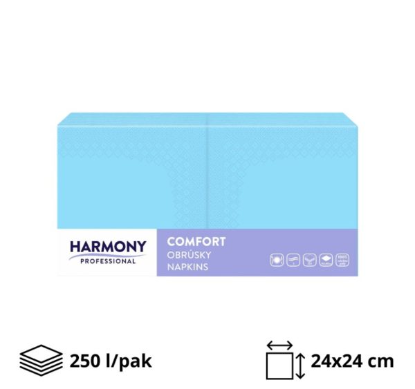 Papirnate serviete 2 sl 24×24 cm modra 250 l/pak