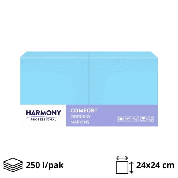 Papirnate serviete 2 sl 24×24 cm modra 250 l/pak