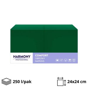 Papirnate serviete 2 sl 24×24 cm zelena 250 l/pak