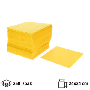Papirnate serviete 2 sl 24×24 cm rumena 250 l/pak [16 kos/pak]