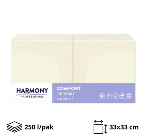 Papirnate serviete 2 sl 33×33 cm sampanjec 250 l/pak [4 kos/pak]