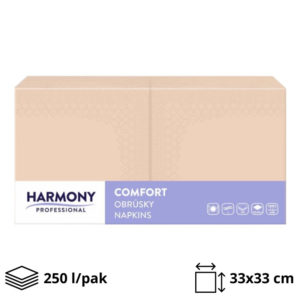 Papirnate serviete 2 sl 33×33 cm kapučino 250 l/pak [8 kos/pak]