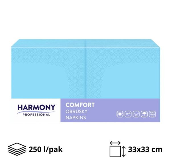 Papirnate serviete 2 sl 33×33 cm modra 250 l/pak