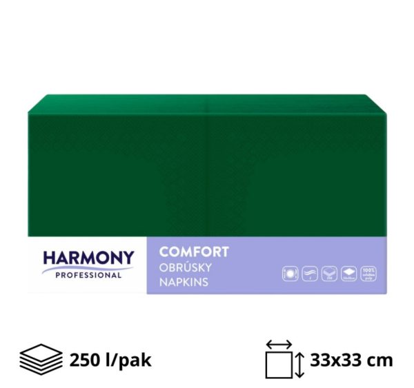 Papirnate serviete 2 sl 33×33 cm zelena 250 l/pak