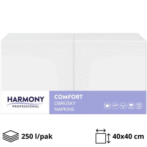 Papirnate serviete 2 sl 40×40 cm bele 250 l/pak [8 kos/pak]
