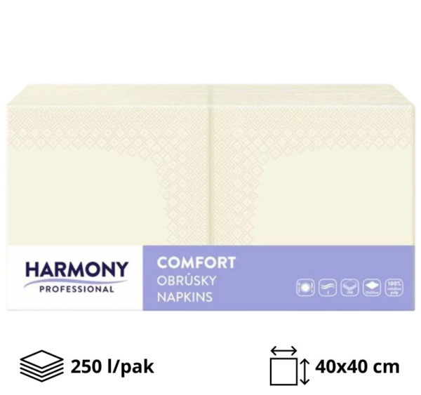 Papirnate serviete 2 sl 40×40 cm sampanjec 250 l/pak [8 kos/pak]