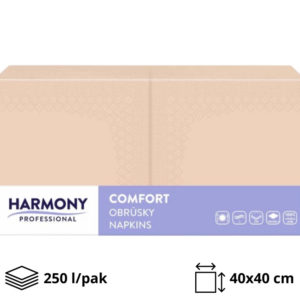 Papirnate serviete 2 sl 40×40 cm kapučino 250 l/pak [8 kos/pak]