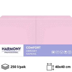 Papirnate serviete 2 sl 40×40 cm roza 250 l/pak [8 kos/pak]
