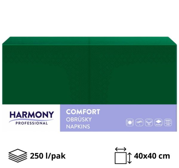 Papirnate serviete 2 sl 40×40 cm zelena 250 l/pak [8 kos/pak]