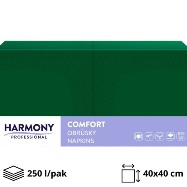 Papirnate serviete 2 sl 40×40 cm zelena 250 l/pak [8 kos/pak]