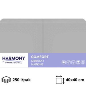 Papirnate serviete 2 sl 40×40 cm siva 250 l/pak [8 kos/pak]