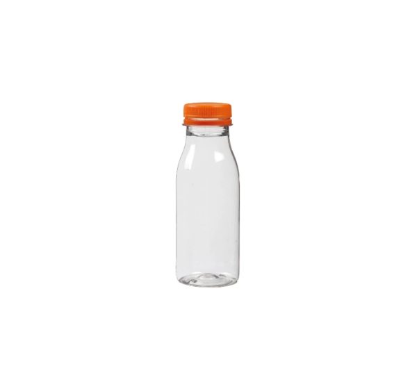 Plastenka PET 0,2 l d=38 mm z oranžnim pokrovom [100 kos/pak]