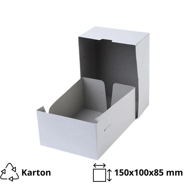 Papirnata škatla 150х100х85 mm bela [6 kos/pak]