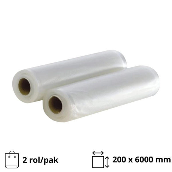 Vakuumska folija zvitek 200х6000 mm 2 rol/pak