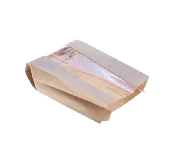 Papirnata vrečka z oknom 300х400 mm kraft 1000 kos/pak