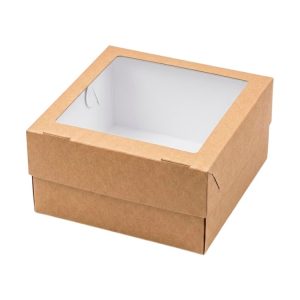 Škatla za muffine z oknom EURO MUF 4 160x160x100 mm 25 kos/pak