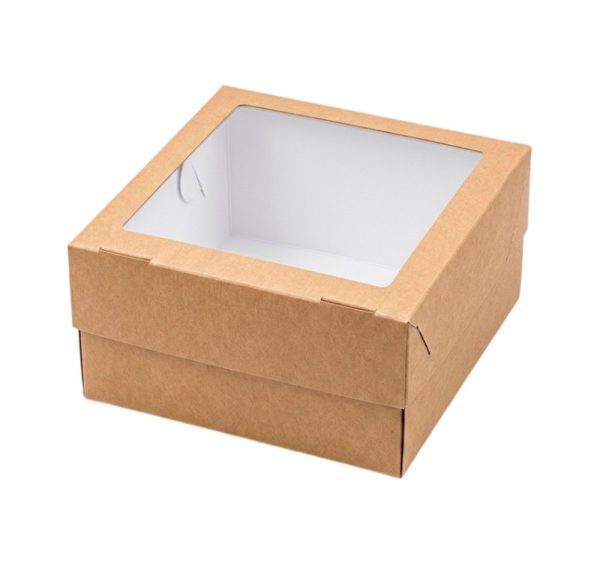 Škatla za muffine z oknom EURO MUF 4 160x160x100 mm 25 kos/pak