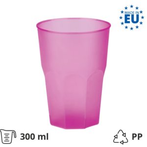 Kozarec za koktajl PP 300 (420) ml fuksija 20 kos/pak