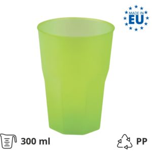 Kozarec za koktajl PP 300 (420) ml zelena 20 kos/pak