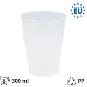 Kozarec za koktajl PP 300 (420) ml prozorna 20 kos/pak
