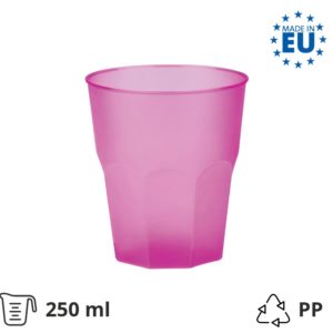 Kozarec za koktajl PP 250 (350) ml fuksija 20 kos/pak