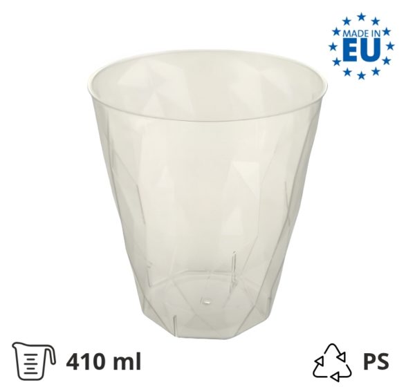 Kozarec za koktajl PS 410 ml prozorna 20 kos/pak