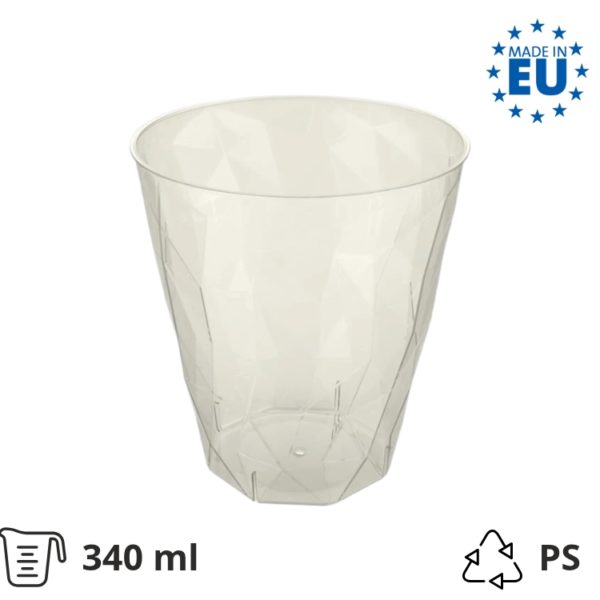 Kozarec za koktajl PS 340 ml prozorna 20 kos/pak