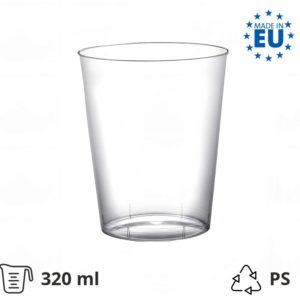 Kozarec za koktajl PS 320 ml prozorna 20 kos/pak