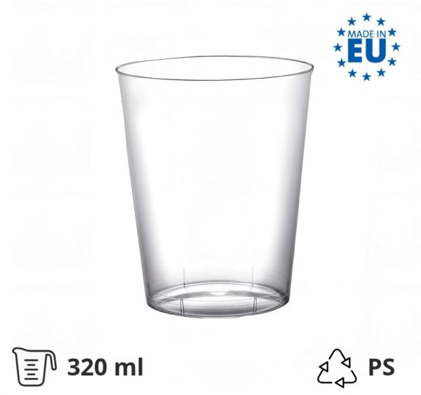 Kozarec za koktajl PS 320 ml prozorna 20 kos/pak